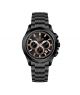 Timezone Chronograph Dayverse Watch For Men (TZ-1325)-Black Dial - Rose Gold Figure - On Installments - IS-0205
